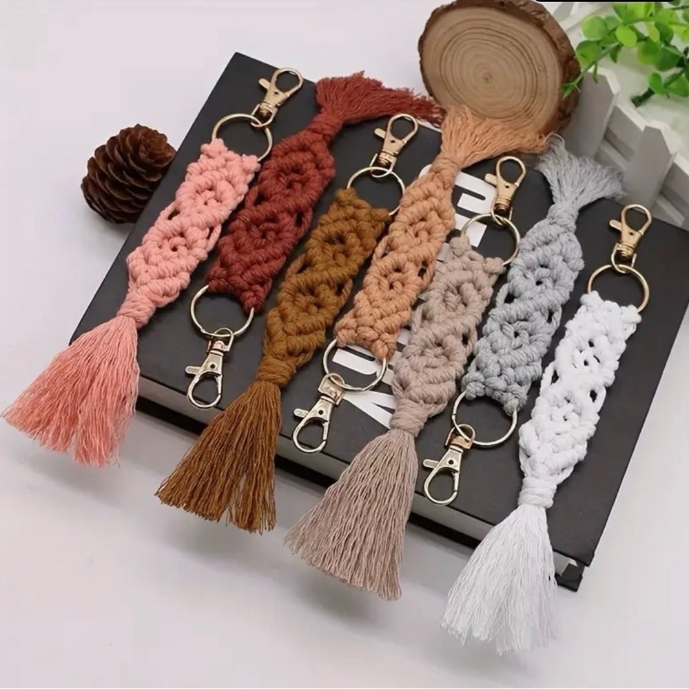 New Boho Handcrafted Macrame Keychain